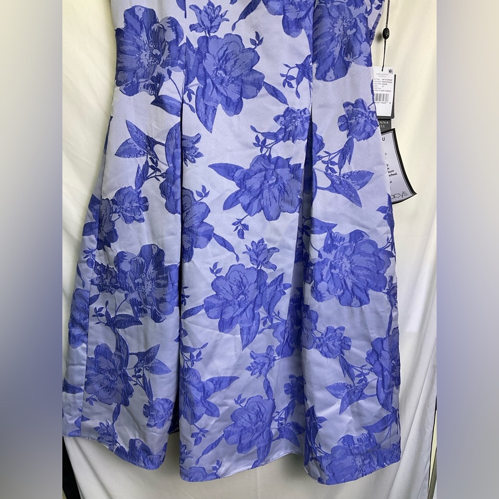 Adrianna Papell Blue Floral Midi Dress - Picture 4 of 9